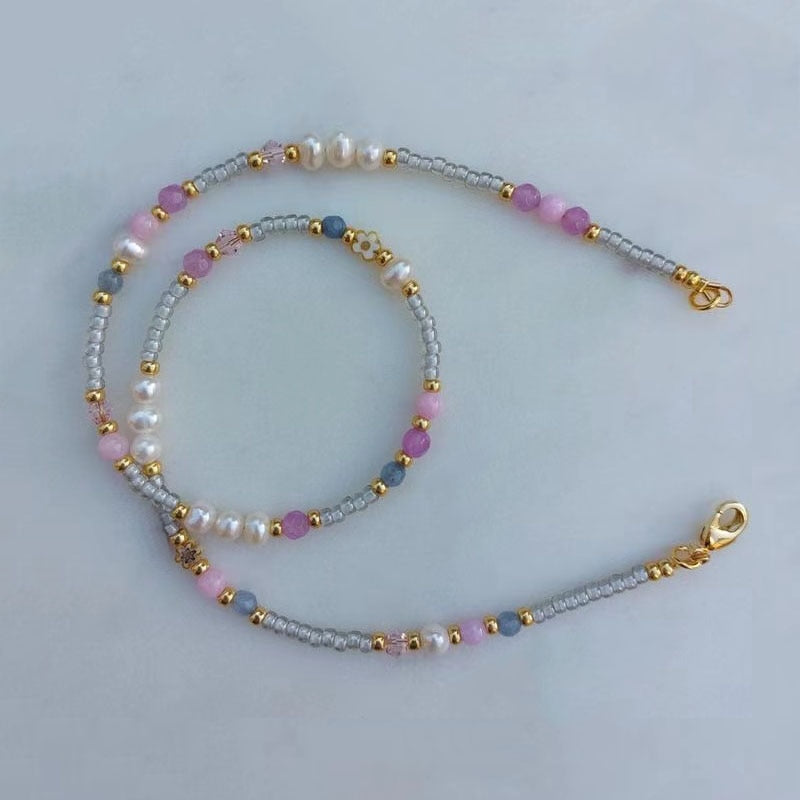 Exquisite Beaded Crystal Natural Shell Necklace Ohemia Style Handmade Women Statement Collares De Moda Beach Jewelry Friendship