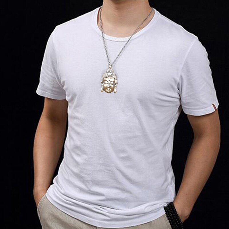 HX Buddha Pendant with Rope Men and Women Tathagata Buddha Buddha Head Buddha Necklace Pendants and Necklaces Man Jewelry Male