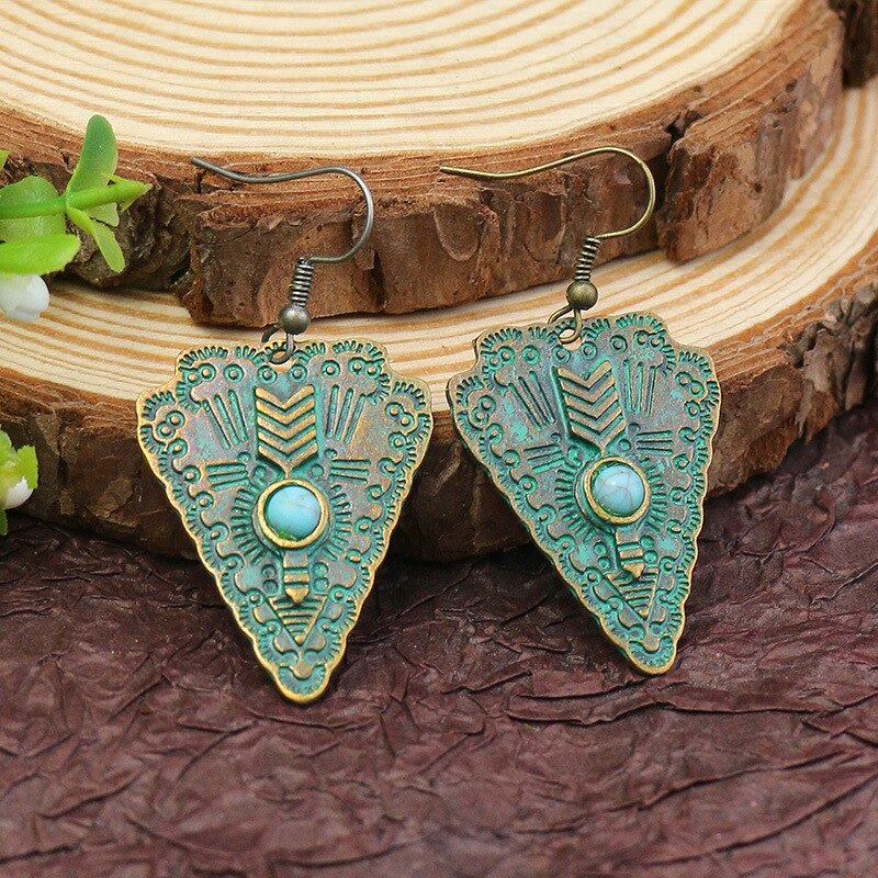 Exknl Big Long Drop Earrings for Women Geometric Bell Bohemian Cross Vintage Tassel Flower Earrings Fashion Jewelry Accessories