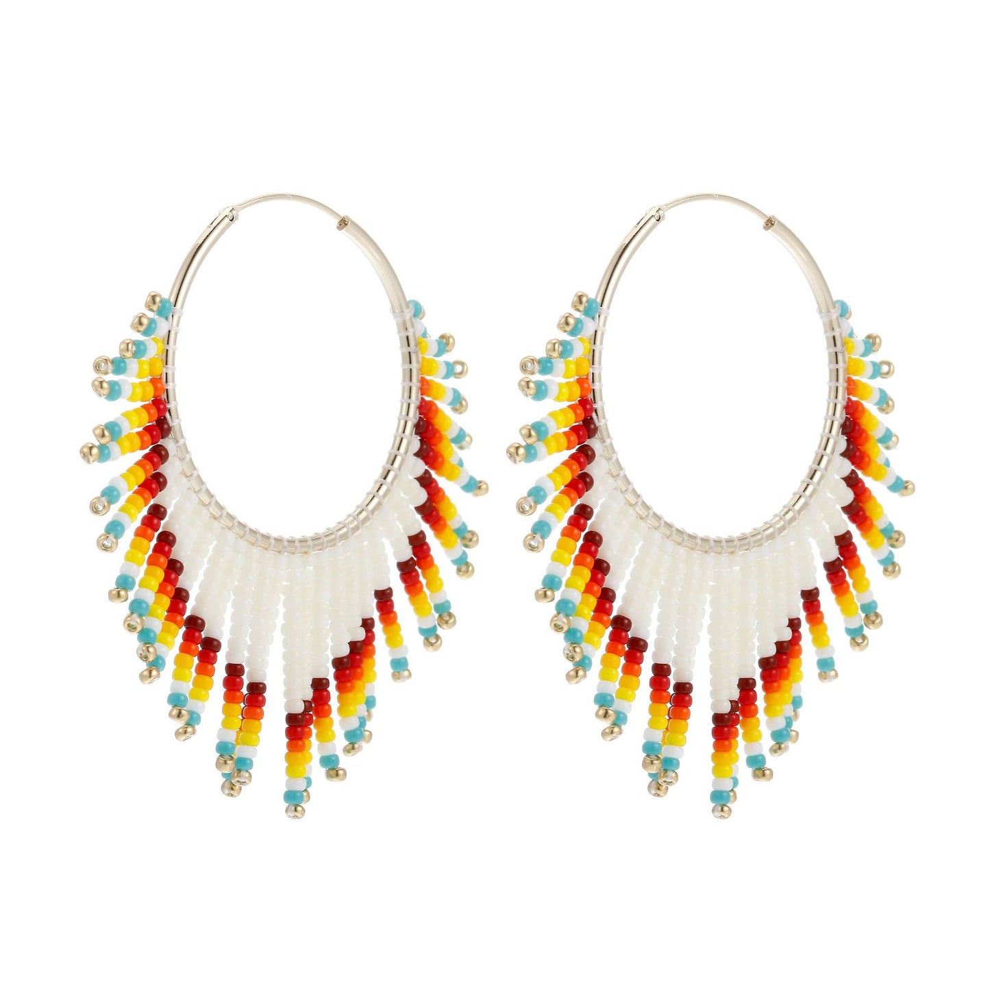 LIMAX Bohemian Earrings 2022 Beads Long Earrings Ethnic Style Drop Earings Fashion Jewelry Bijoux Femme Statement Earrings