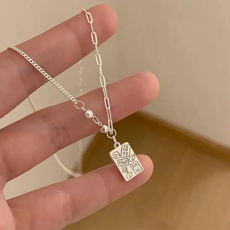 Sterling Silver Bead Geometric Choker Necklace Jewelry