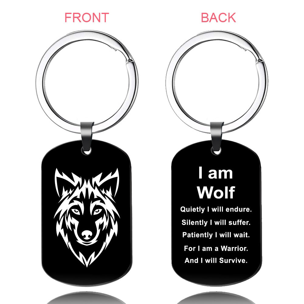 Wolf Friends Key Chains Keyring Keychain Fashion Jewelry Key chain Family Christmas Graduation Gift