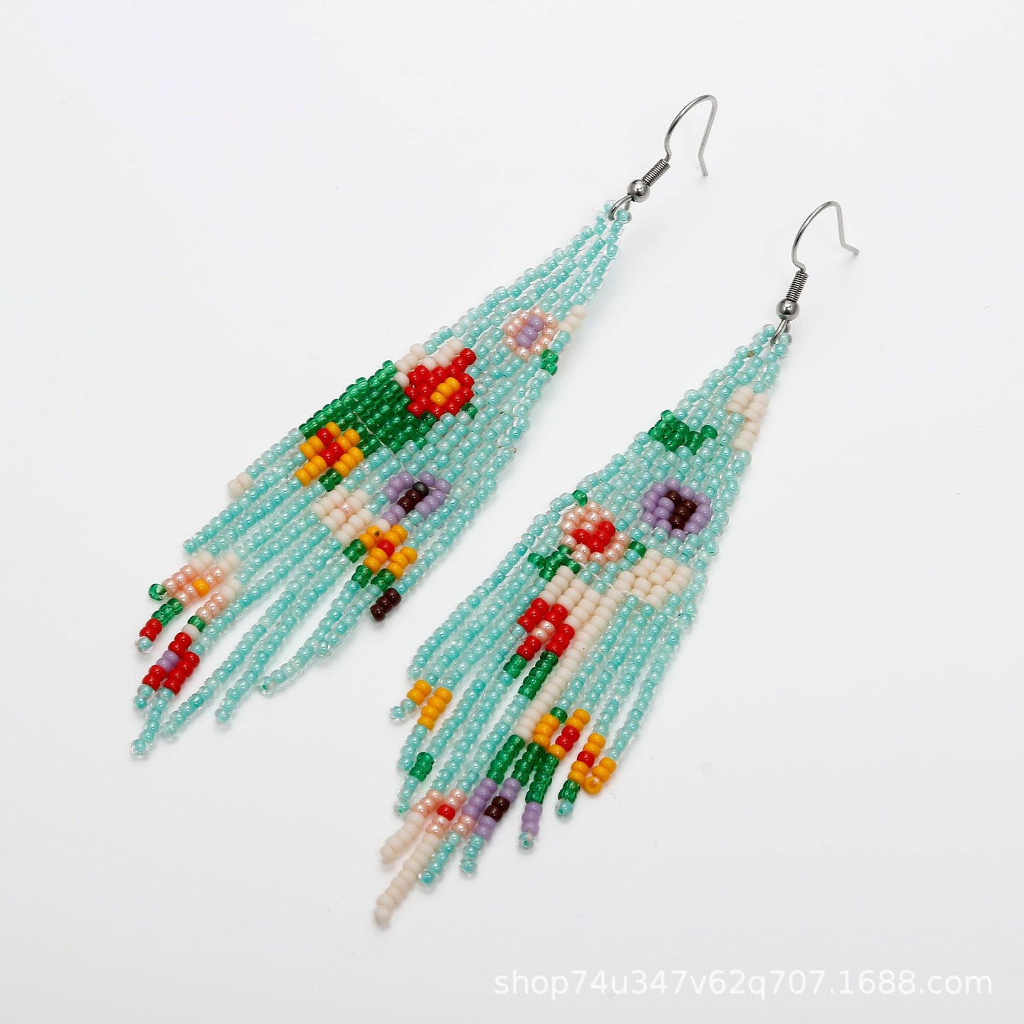 LIMAX Bohemian Earrings 2022 Beads Long Earrings Ethnic Style Drop Earings Fashion Jewelry Bijoux Femme Statement Earrings