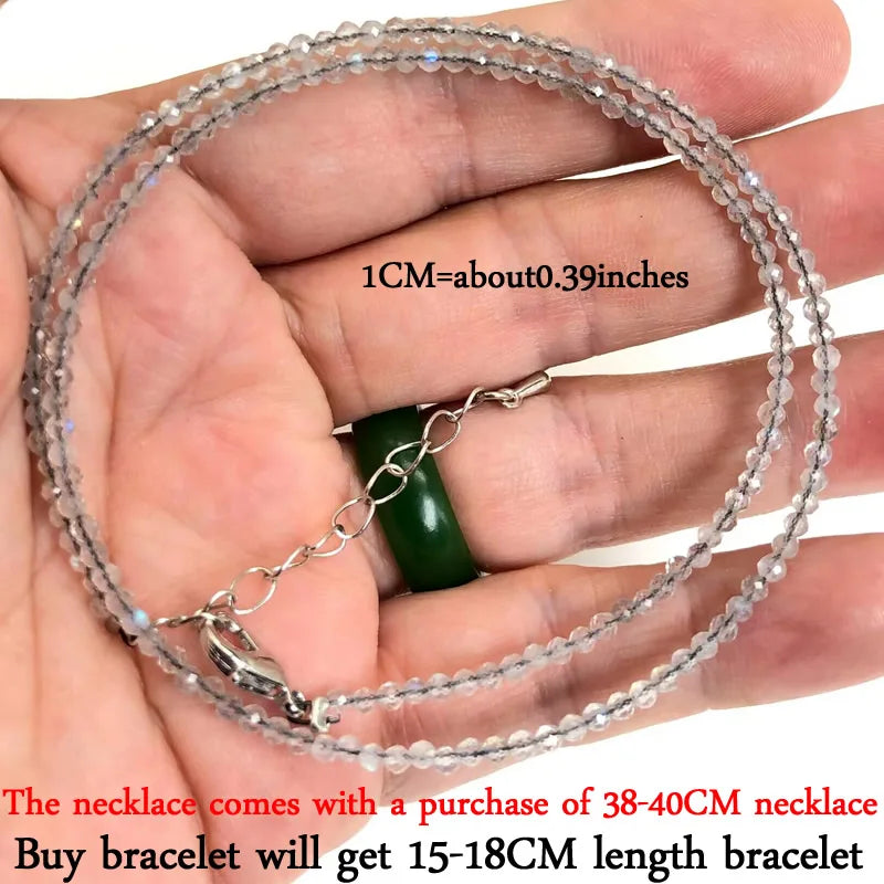 2025 New Boho Exquisite 2mm Natural Stone Necklace Small Chain Ladies Fashion Bracelet Accessories Charm Jewelry Accessorie - Charlie Dolly