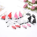 Bat Wings Shape Hairpins Halloween Devil Ears Headband Punk Hair Clip Gothic Costume Haunted House Party Adults Kids Head Decor - Charlie Dolly