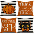 2024 Halloween Cushion Cover Halloween Decoration for Home Ghost Pumpkin Bat Pillowcase Horror Trick Or Treat Party Supplies - Charlie Dolly
