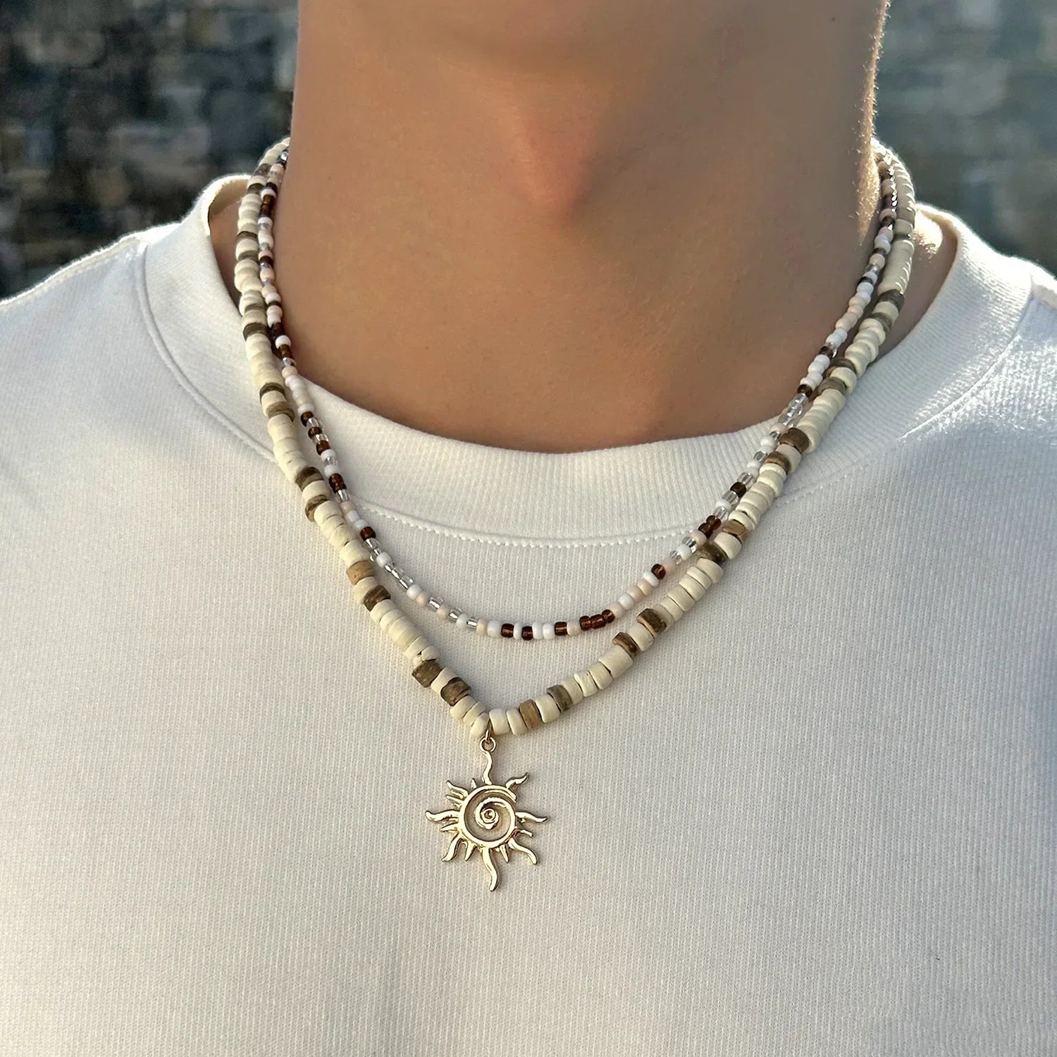 Seed Bead Double Layer Collar Necklace Jewelry