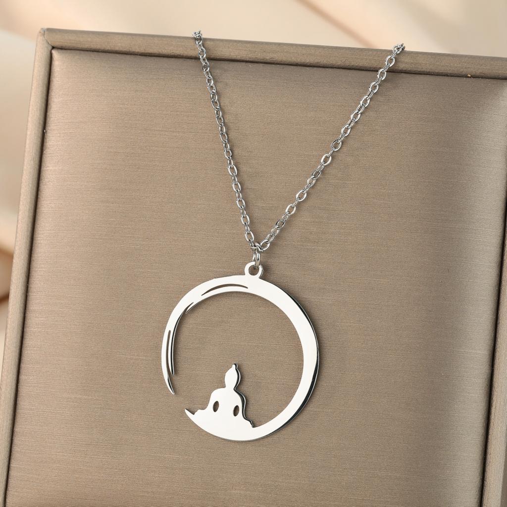Todorova Stainless Steel Round Buddhism Meditation Pendent Buddha Yoga Necklace For Women Men Amulet Choker Jewelry Gifts