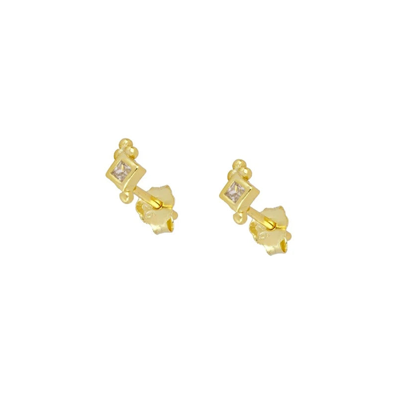Gold Plated Hoop Stud Ear Cuff Earrings Set Jewelry
