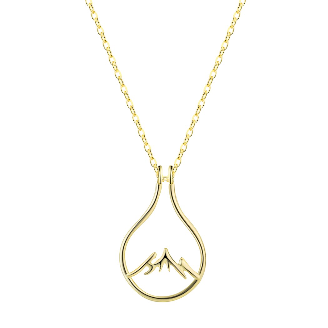 Holder Mountain Wedding and Engagement Ring Keeper Copper Necklace For Women