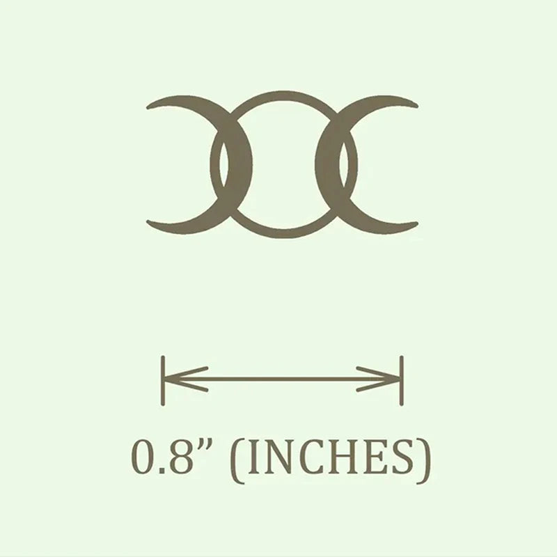 Triple Moon Goddess Choker Necklace, Stainless Steel Witchy Pagan Amulet