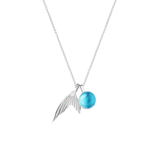 S925 Sterling Silver  Mermaid's Tears Necklace With Blue Kyanite  And Pendant  For Fashion Young Women Wear In Spring And Summer - Charlie Dolly
