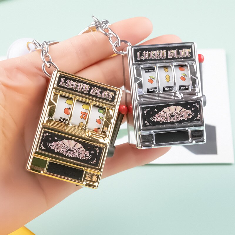 Keychain Toy Fruit Machine Slot Machine Key Chain Fun Creative Car Jewelry Key Chain Jewelry Wholesale
