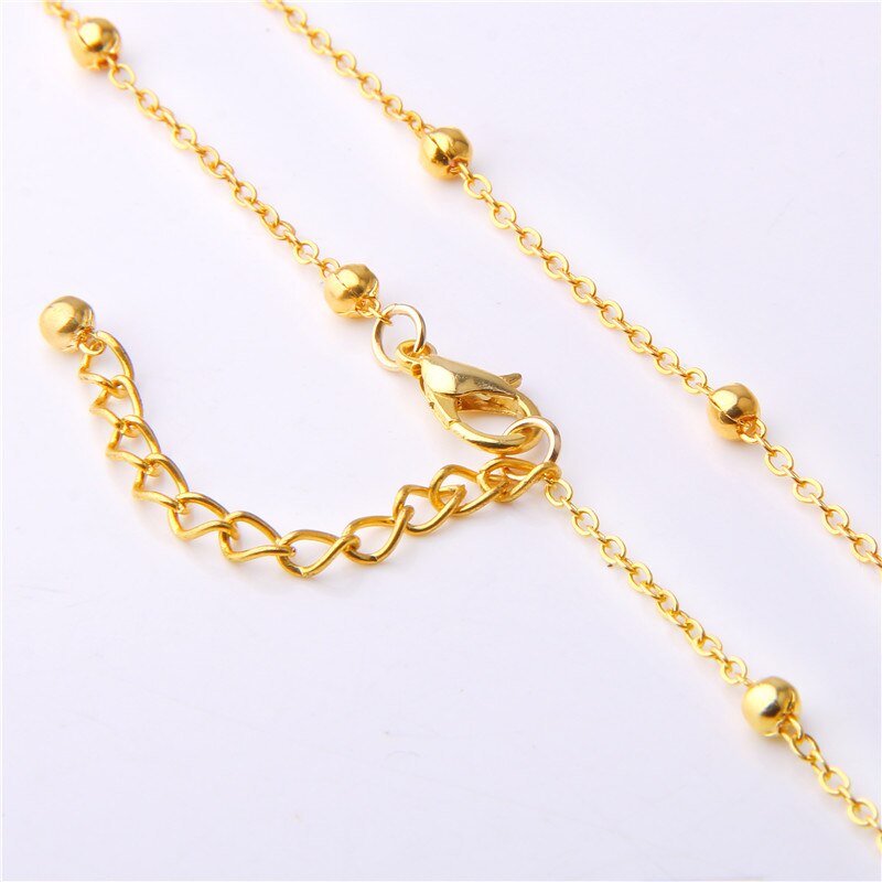 Boho Conch Shell Necklace Gold Color Beads Chain Necklace Women Simple Seashell Choker Necklace Summer Beach Jewelry Party Gift