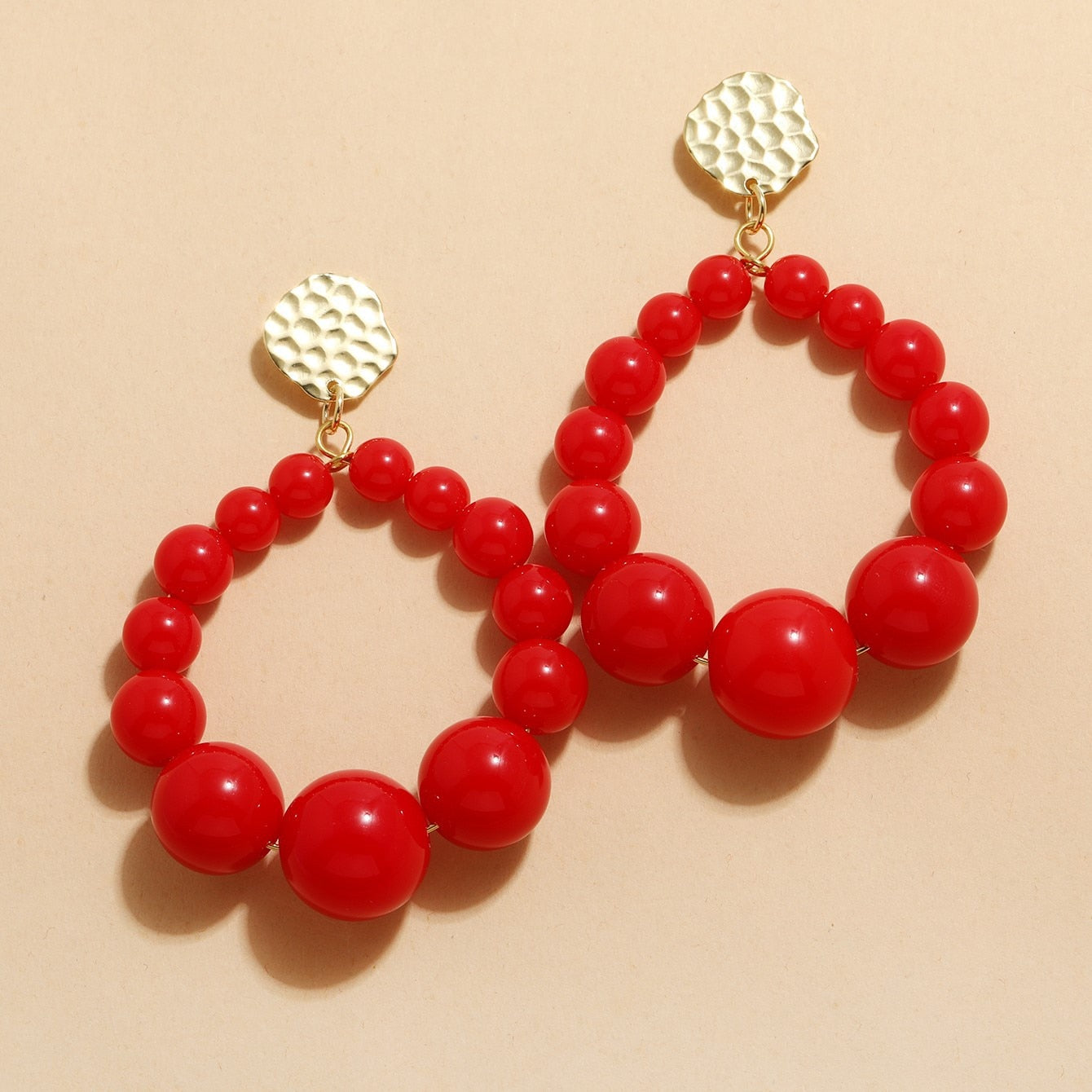 Bohemian Beaded Drop Earrings For Women Girls Exaggerated Boho Classis Trendy Style Large Beads Dangle Earrings Fashion Jewelry