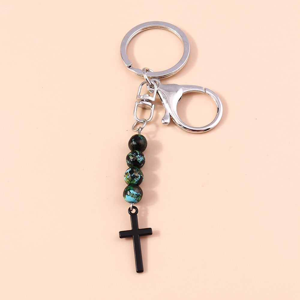 1Pc Bohemia Evil Eye Hamsa Hand Keychain for Women Men Blue Eye Sun Feather Key Ring Bag Pendant Car Key Holder Rings Wholesale