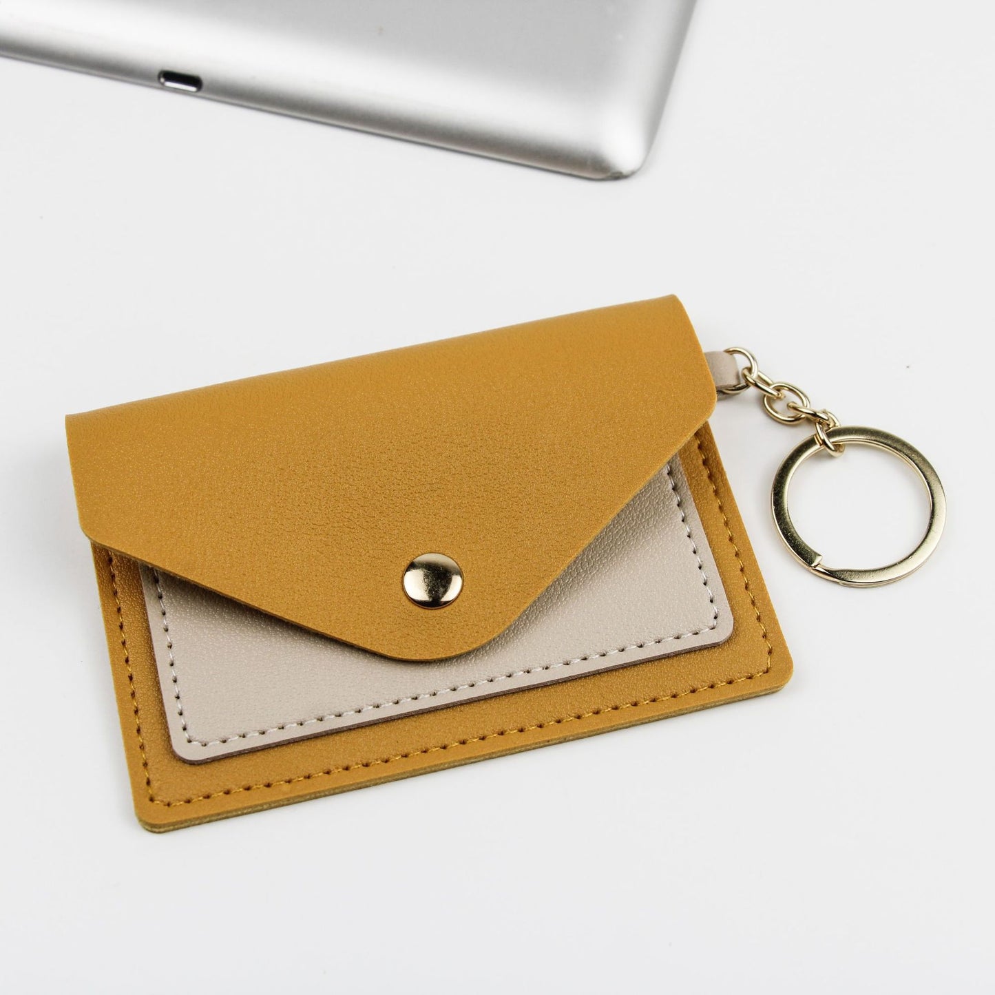 Korean Version Card Holder Cute Student Candy Color Ultra-thin Wallet Multi-card ID Holders Package Keychain Small Wallet Purse