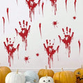 Halloween Sticker PVC Wall Stickers Haunted House Decoration Blood Handprint Halloween Party Decoration Window Stickers - Charlie Dolly