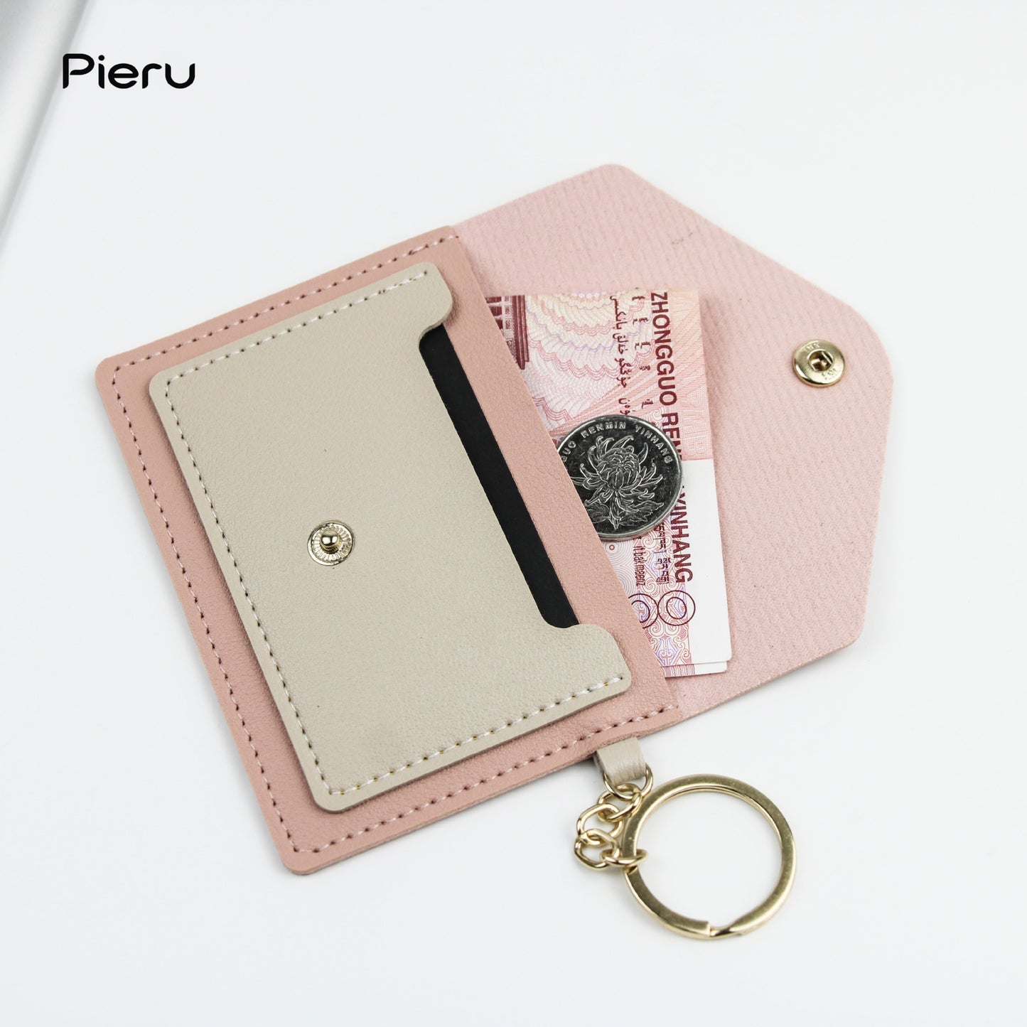 Korean Version Card Holder Cute Student Candy Color Ultra-thin Wallet Multi-card ID Holders Package Keychain Small Wallet Purse