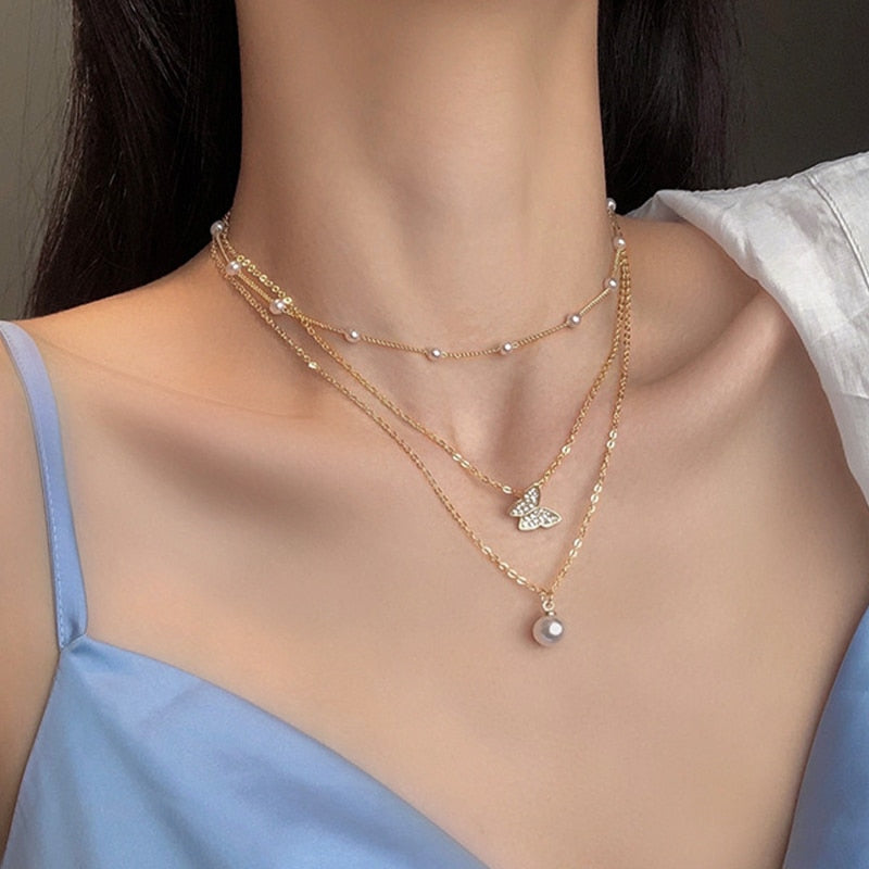 Vintage Round Charm Layered Necklace Women's Jewelry Layered Accessories for Girls Clothing Aesthetic Gifts Fashion Pendant 2022