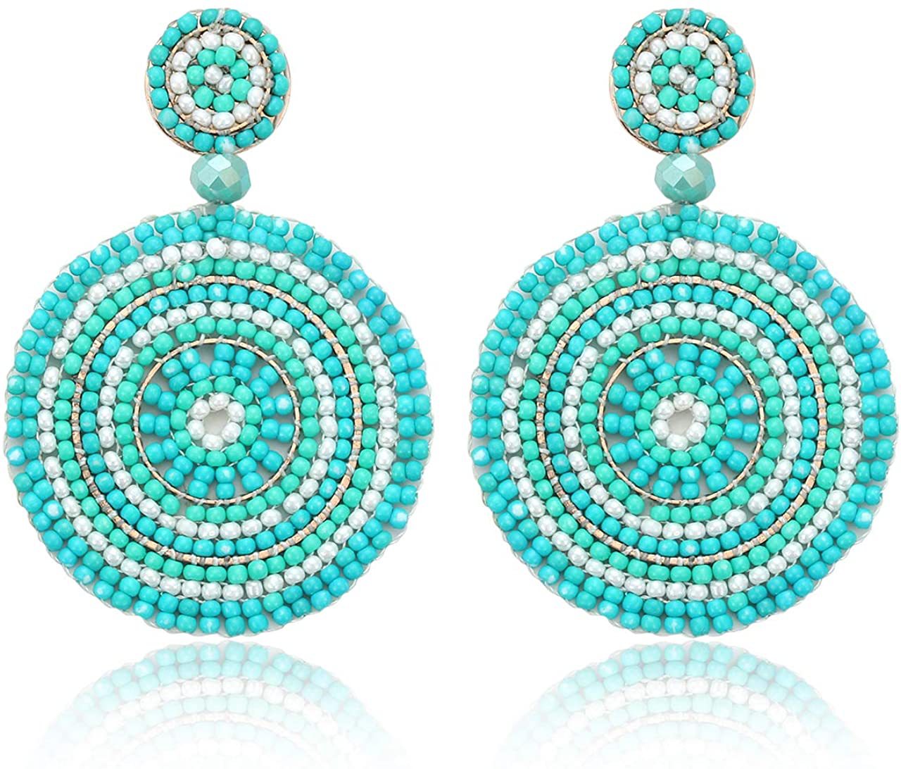 Top Quality Round Popular Earrings Handmade Jewelry Retro Ethnic Ladies Bohemian Earring