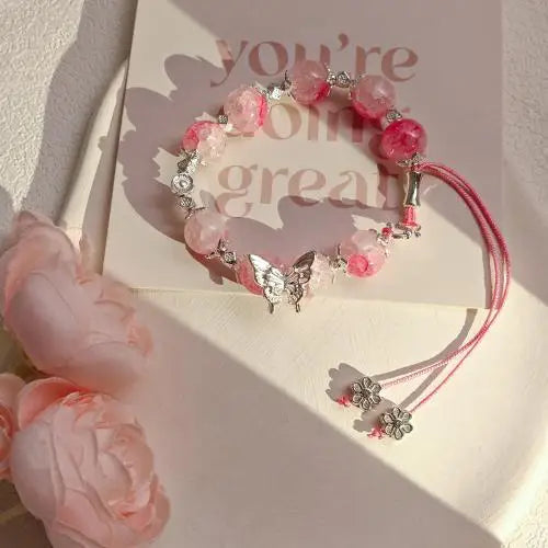 Golden Shell and Retro Flower Boho Bracelet