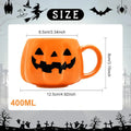 1pc 400ml Halloween Pumpkin Mug Decor Halloween Pattern Mug Ceramic Cute Pumpkin Coffee Cup Birthday Tabletop Drinkware Gifts - Charlie Dolly