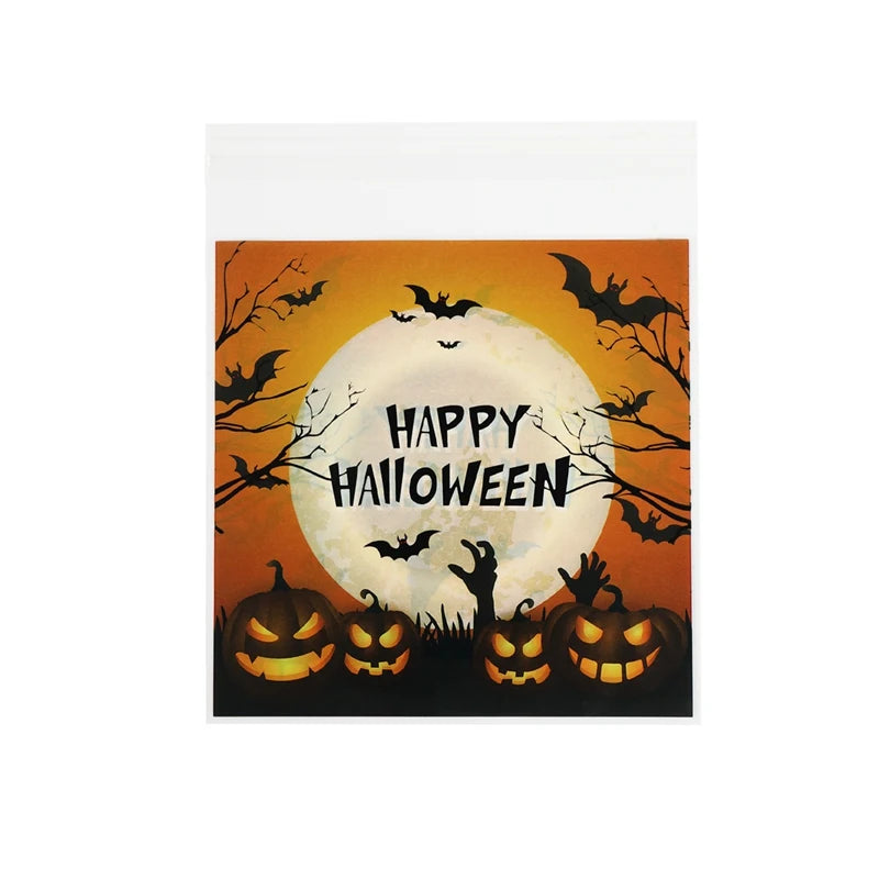 50PCS Halloween Candy Bags Halloween Party Decorations For Home 2024 Packaging Bag Pumpkin Party Ghost Halloween Decor Supplies - Charlie Dolly