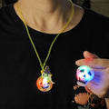 2024 Halloween LED Light-emitting Necklaces for Women Glowing Pendant Toys Children Flash Necklace Halloween Party Decorations - Charlie Dolly