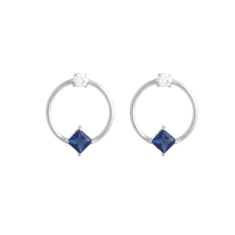 Gold Plated Cubic Zirconia Stud Earrings Jewelry