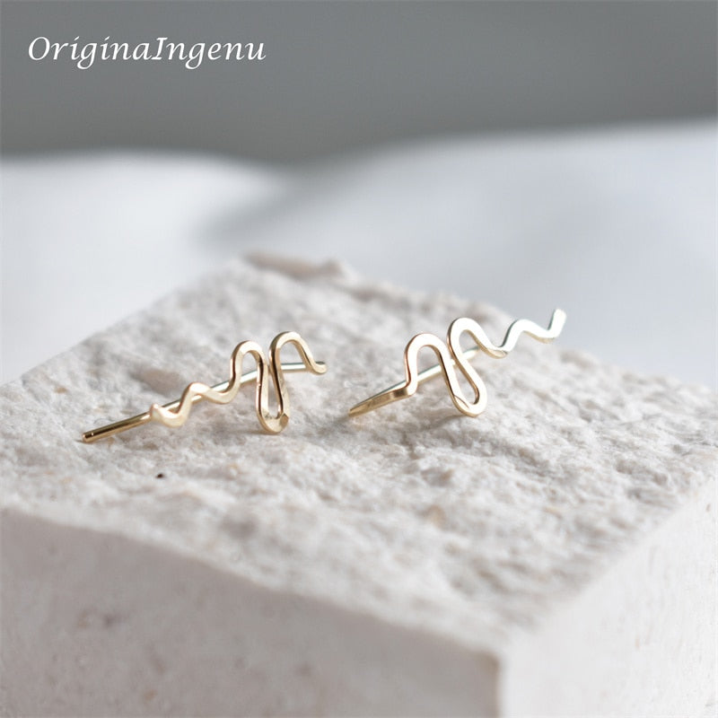 925 Silver Ear Climber Earrings Handmade Jewelry Gold Filled Jewelry Punk Oorbellen Boho Minimalist Piercing Earrings