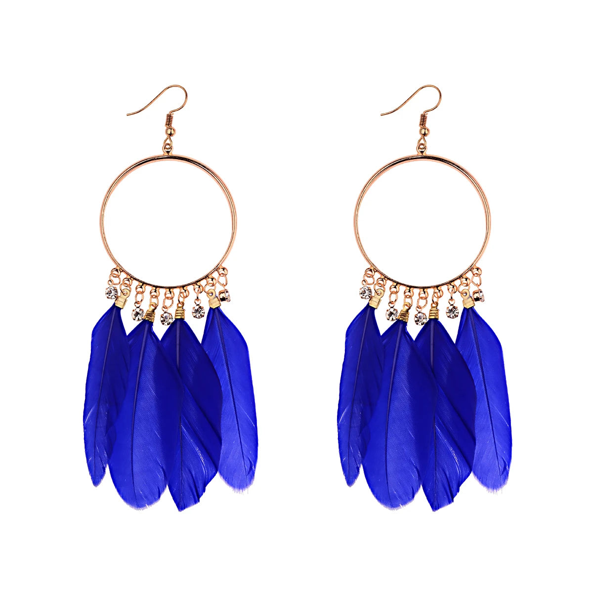 Dream Catcher Feather Leaf Tassel Earrings Jewelry