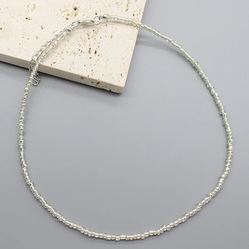 Handmade Seed Bead Colorful Boho Choker Necklace