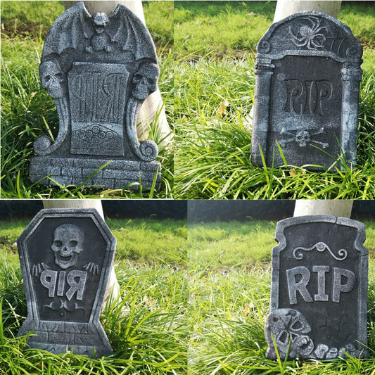 1pc Foam Skeleton Halloween Decorations for Home Grave Bat Party Supplies Halloween Accessories Horror House Props Rip Tombstone - Charlie Dolly