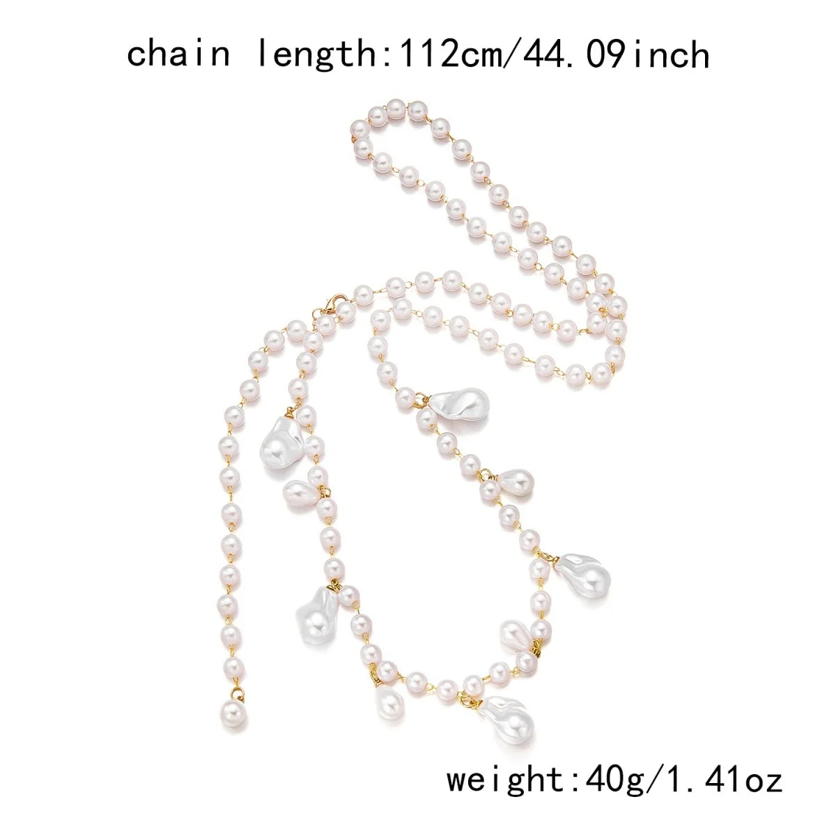 Baroque Imitation Pearl Multilayer Boho Choker and Body Chain