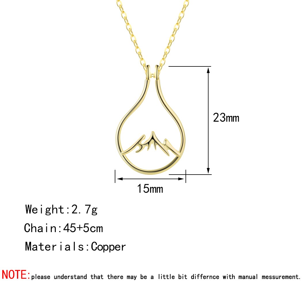 Holder Mountain Wedding and Engagement Ring Keeper Copper Necklace For Women