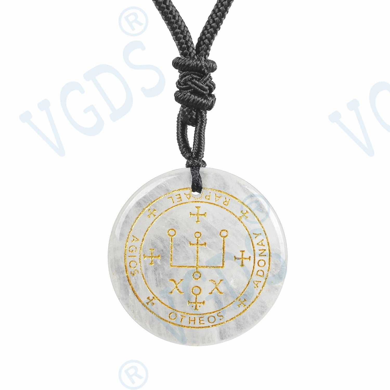 Seven Archangel Natural Crystal Pendant Necklace, Angel Protection Amulet Talisman
