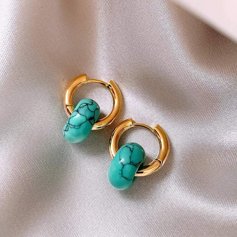 Turquoise Hoop Earrings