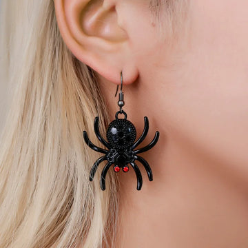Gothic Halloween Horror Exaggerated Spider Pendant Earrings for Women Fashion Hip Hop Rock Nightclub Personalized Party Jewelry - Charlie Dolly