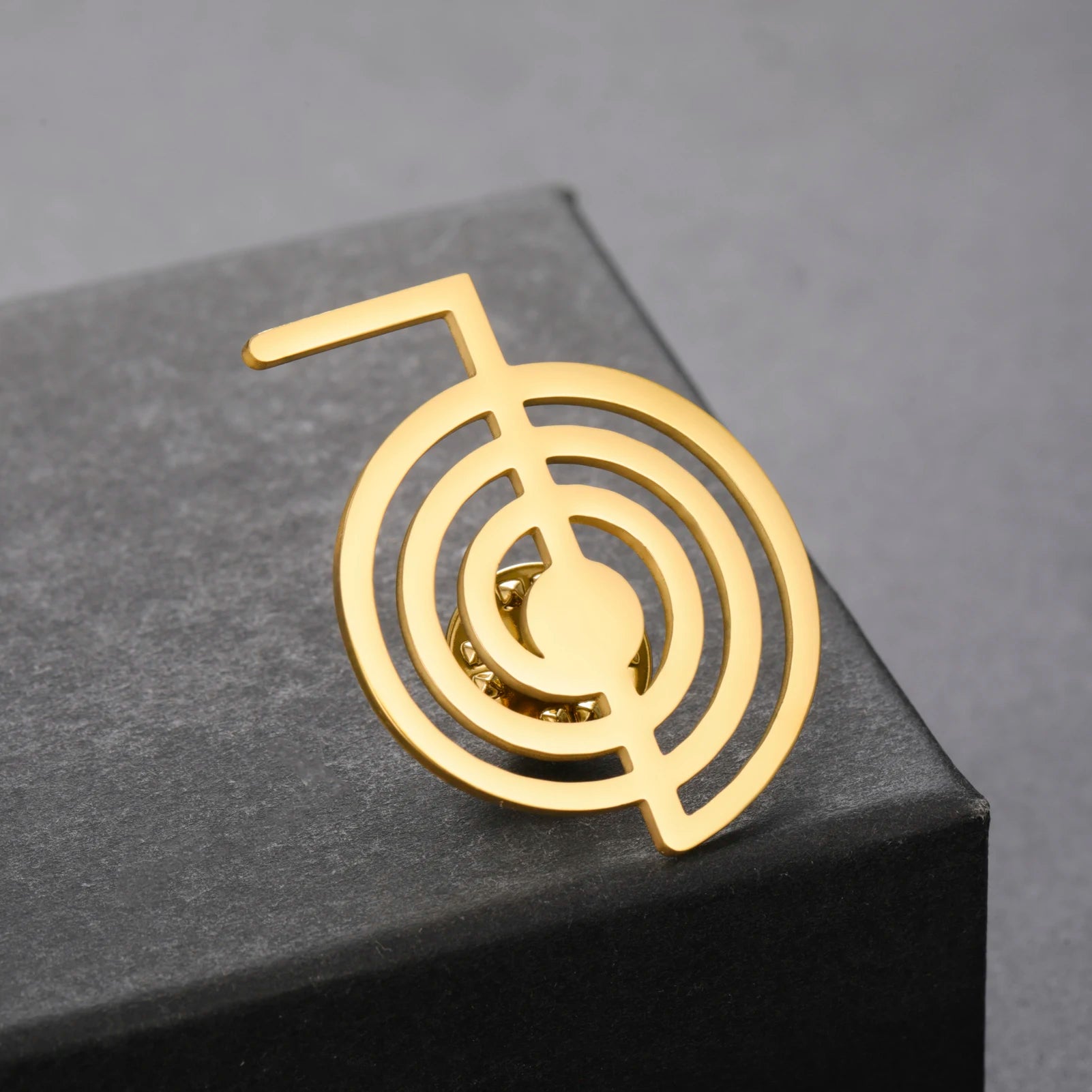 Cho Ku Rei Reiki Symbol Brooch Pin, Sacred Energy Amulet Accessory