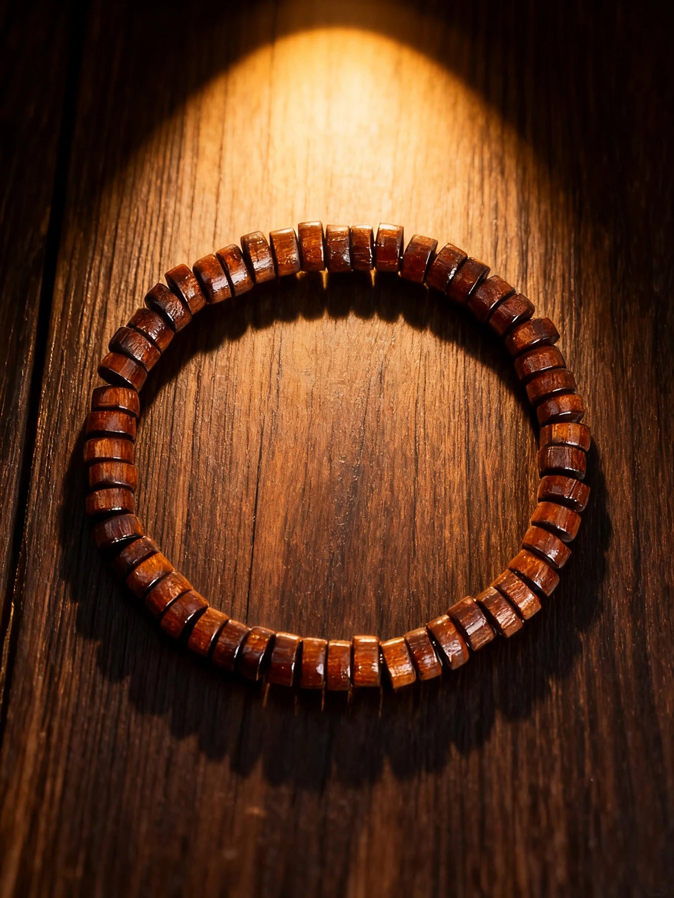 Natural Stone & Wood Bead Boho Protection Bracelet, Handmade Grounding Talisman