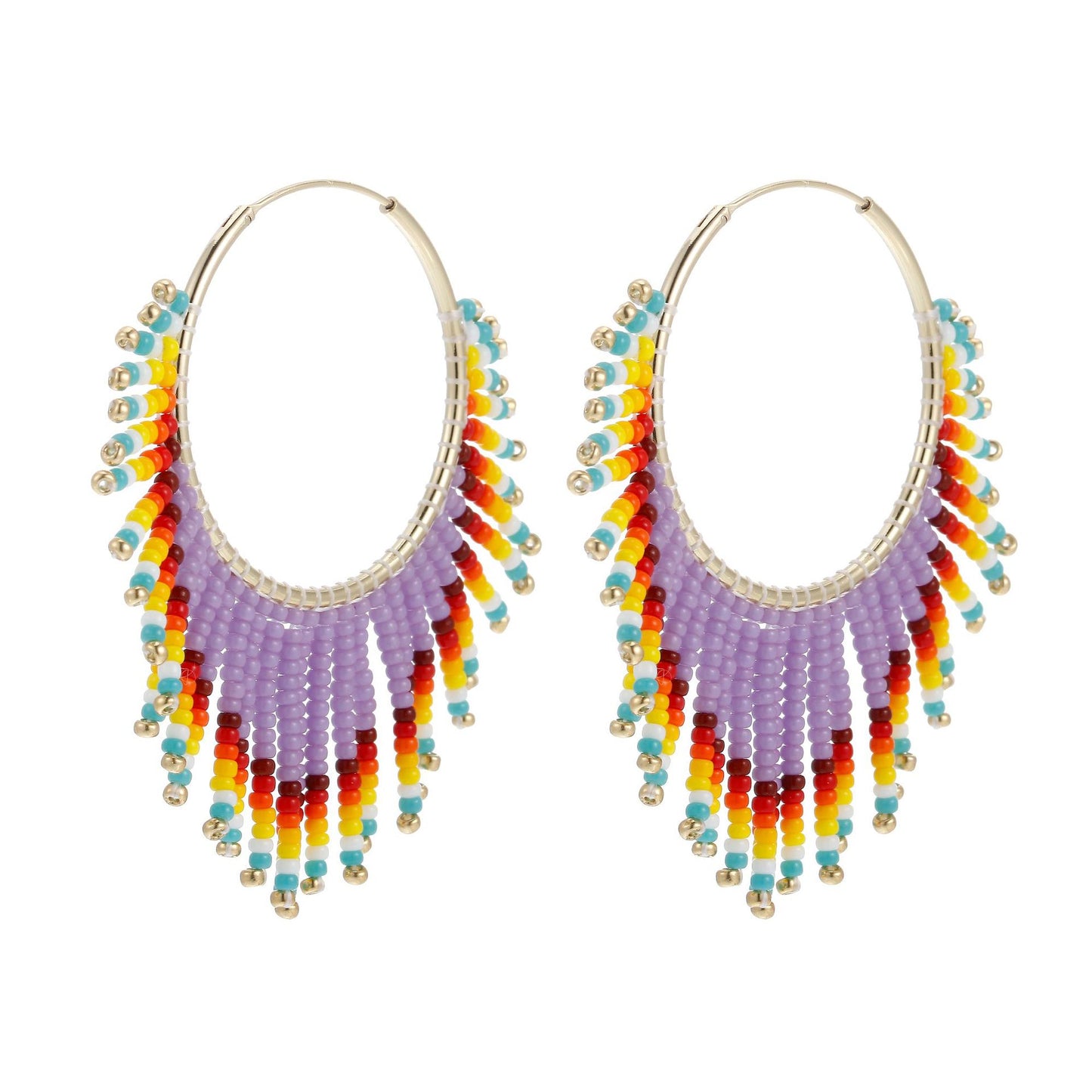 LIMAX Bohemian Earrings 2022 Beads Long Earrings Ethnic Style Drop Earings Fashion Jewelry Bijoux Femme Statement Earrings
