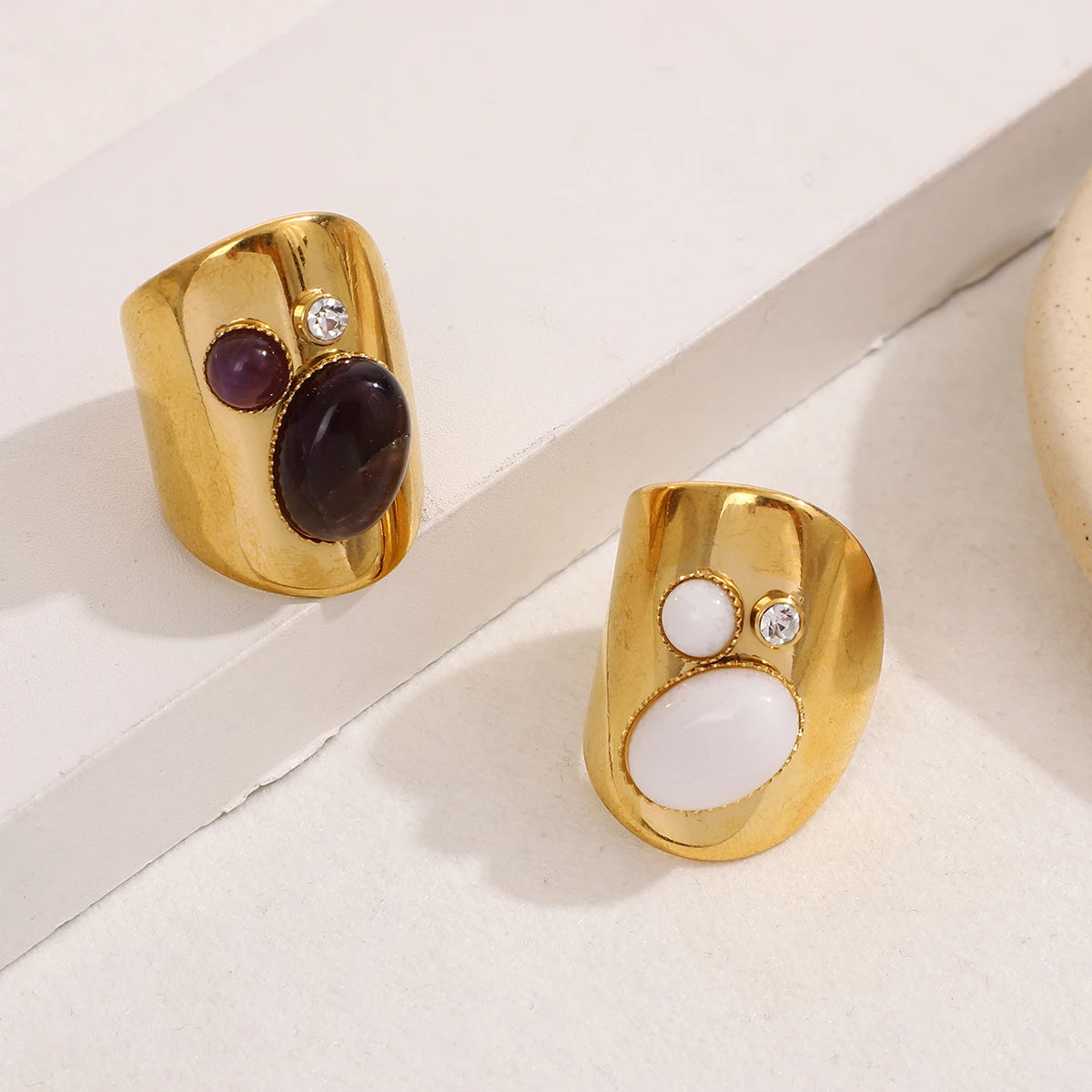 Vintage Boho Zircon Statement Ring