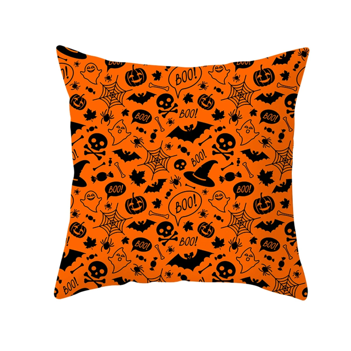 Halloween Pumpkin Ghost Pillowcase Happy Halloween Party Decorations For Home 2024 Trick or Treat Spider Bat Cat Pillow Covers - Charlie Dolly