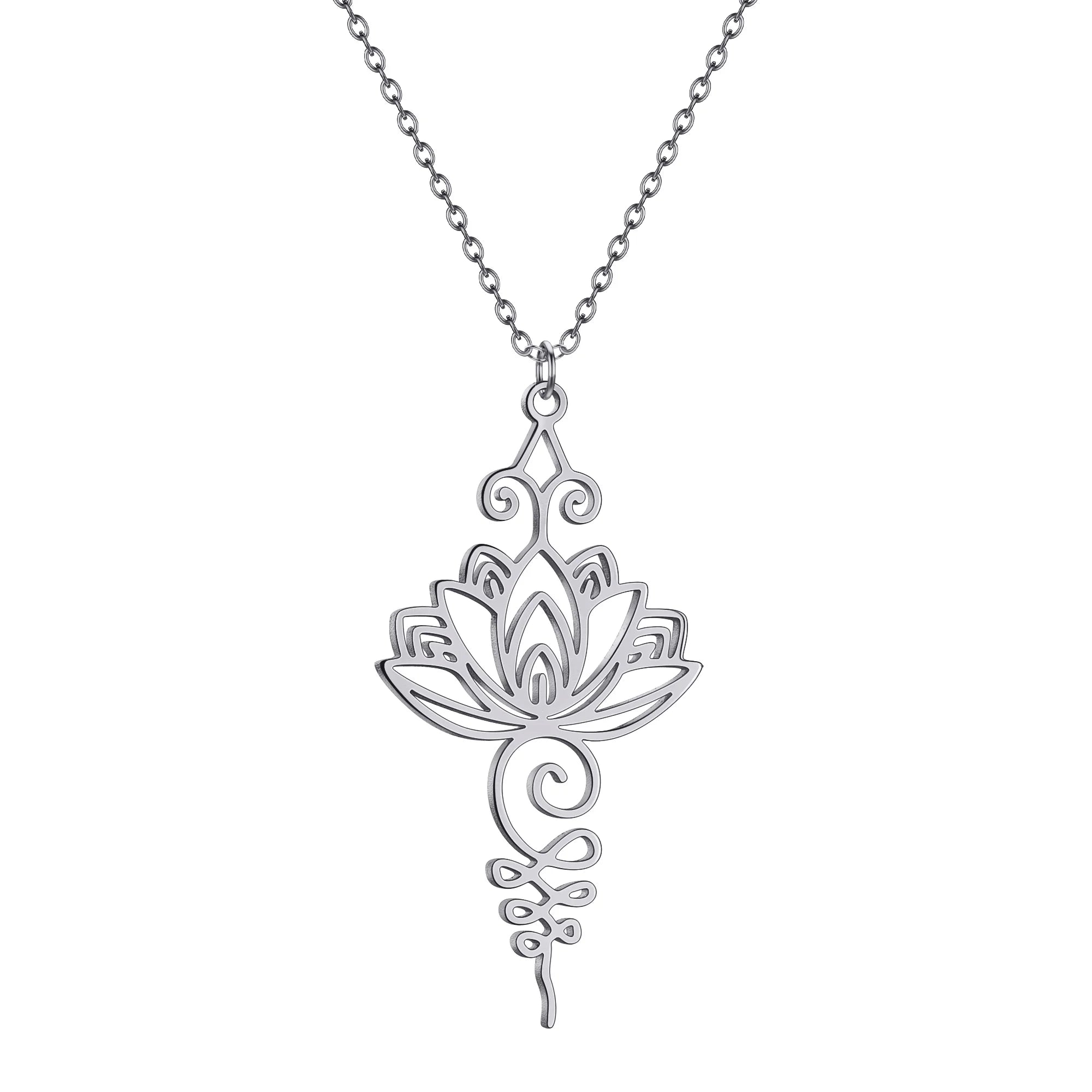 Gold Unalome Lotus Choker, Sacred Buddhist Path Talisman Necklace