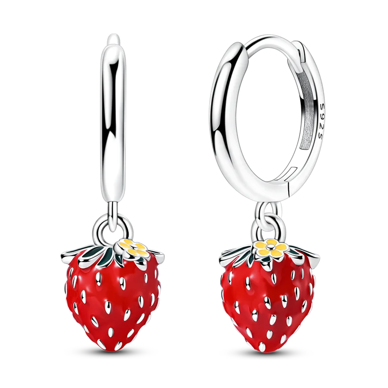 Sterling Silver Clover Butterfly Hoop Earrings Jewelry