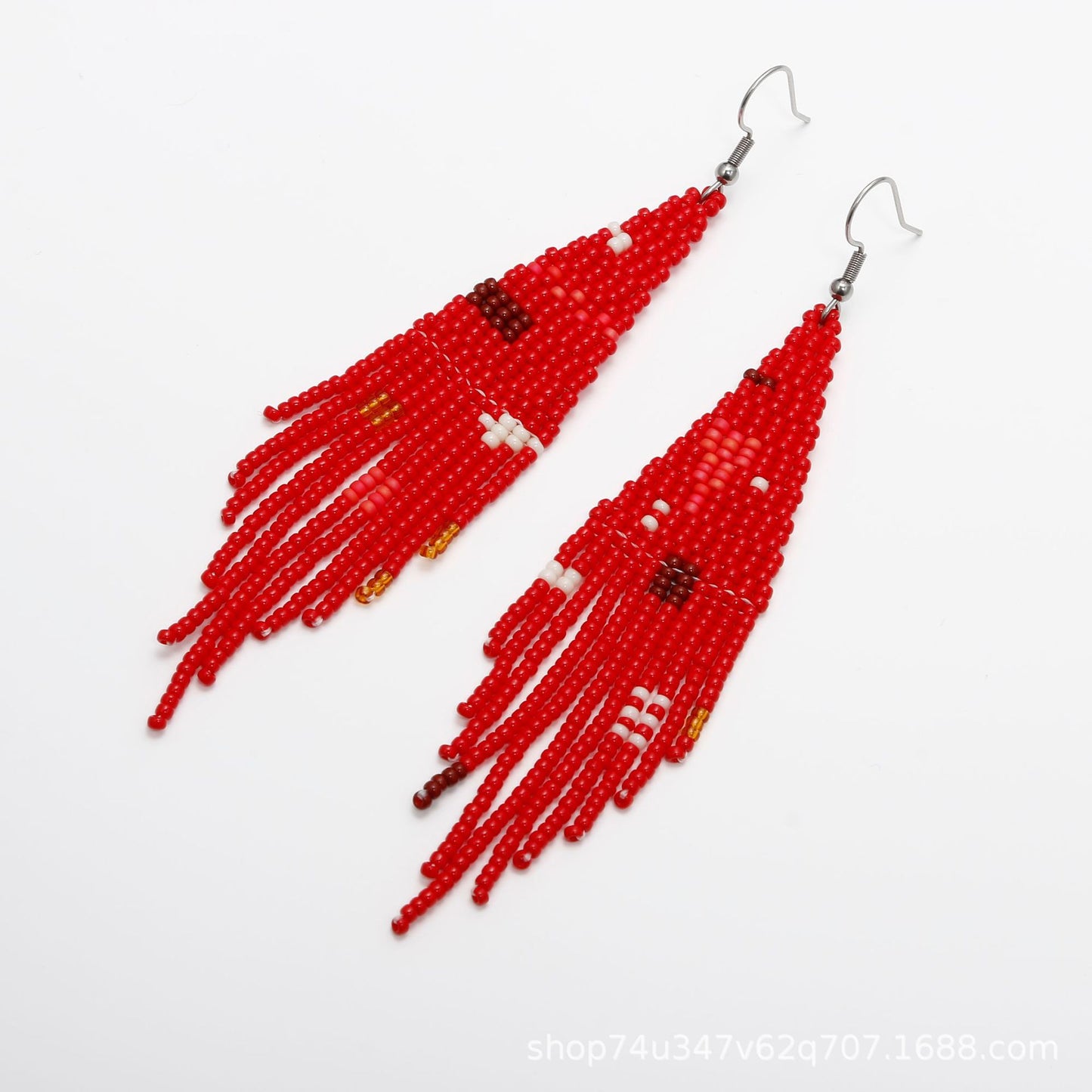 LIMAX Bohemian Earrings 2022 Beads Long Earrings Ethnic Style Drop Earings Fashion Jewelry Bijoux Femme Statement Earrings