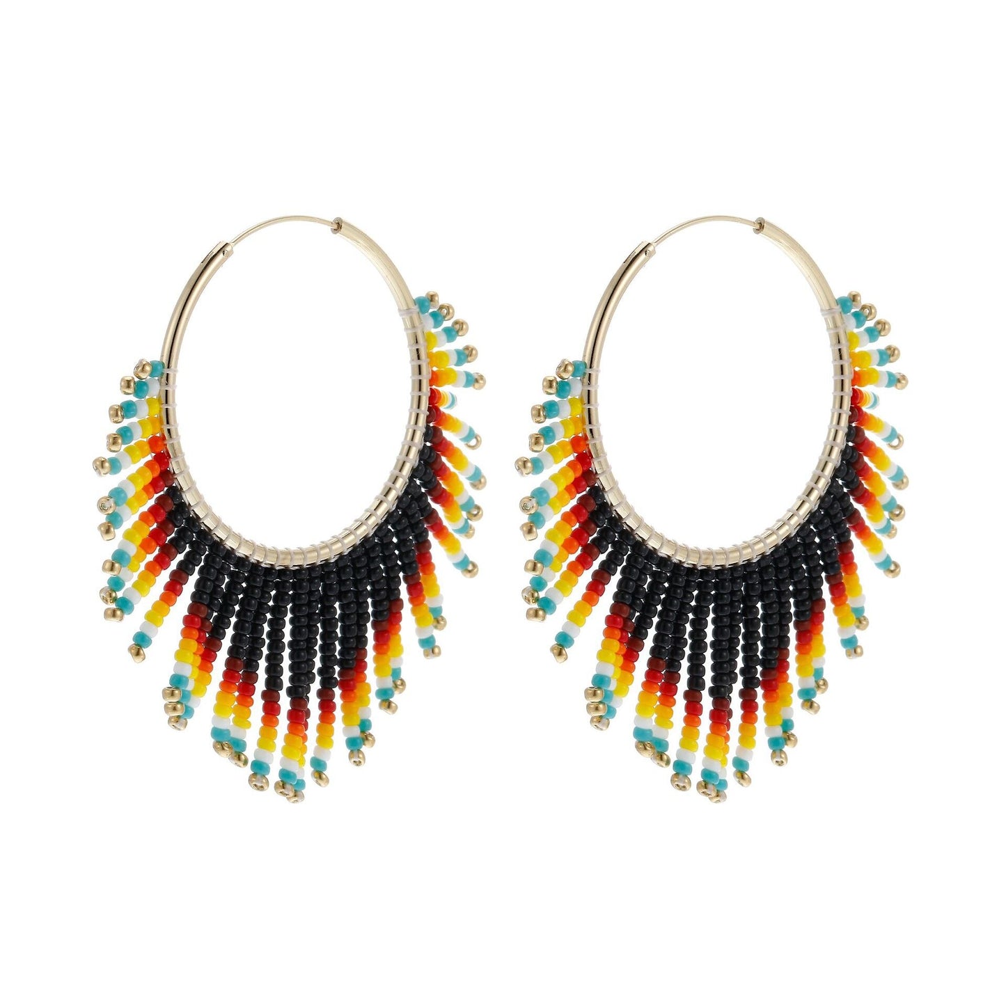 LIMAX Bohemian Earrings 2022 Beads Long Earrings Ethnic Style Drop Earings Fashion Jewelry Bijoux Femme Statement Earrings