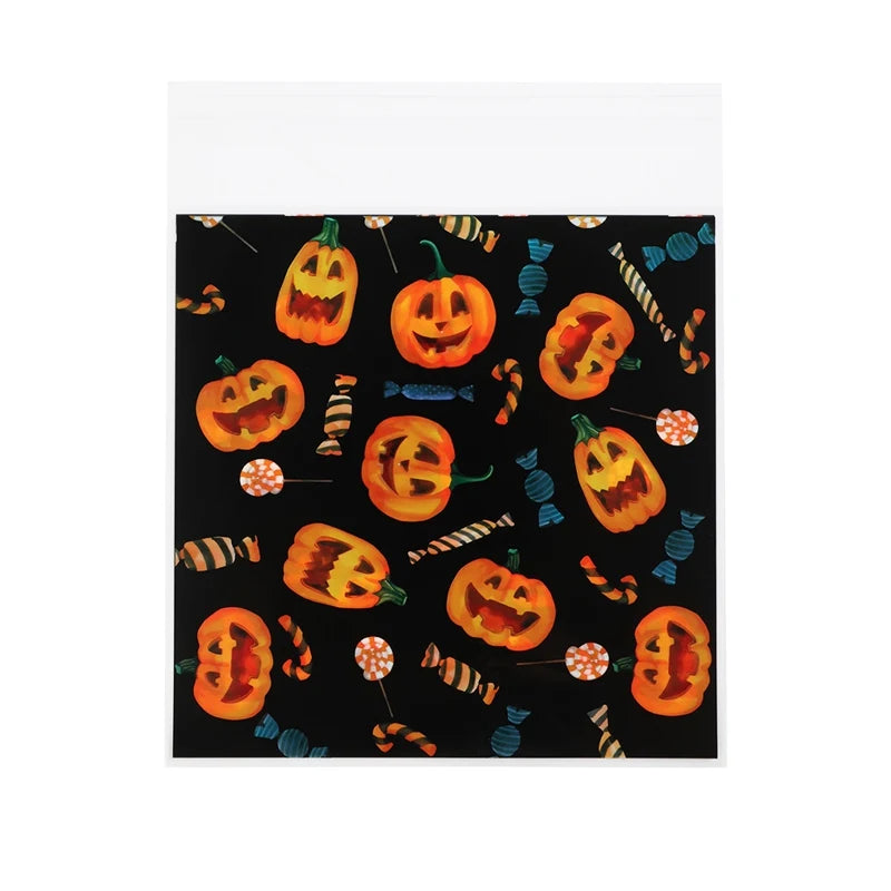 50PCS Halloween Candy Bags Halloween Party Decorations For Home 2024 Packaging Bag Pumpkin Party Ghost Halloween Decor Supplies - Charlie Dolly