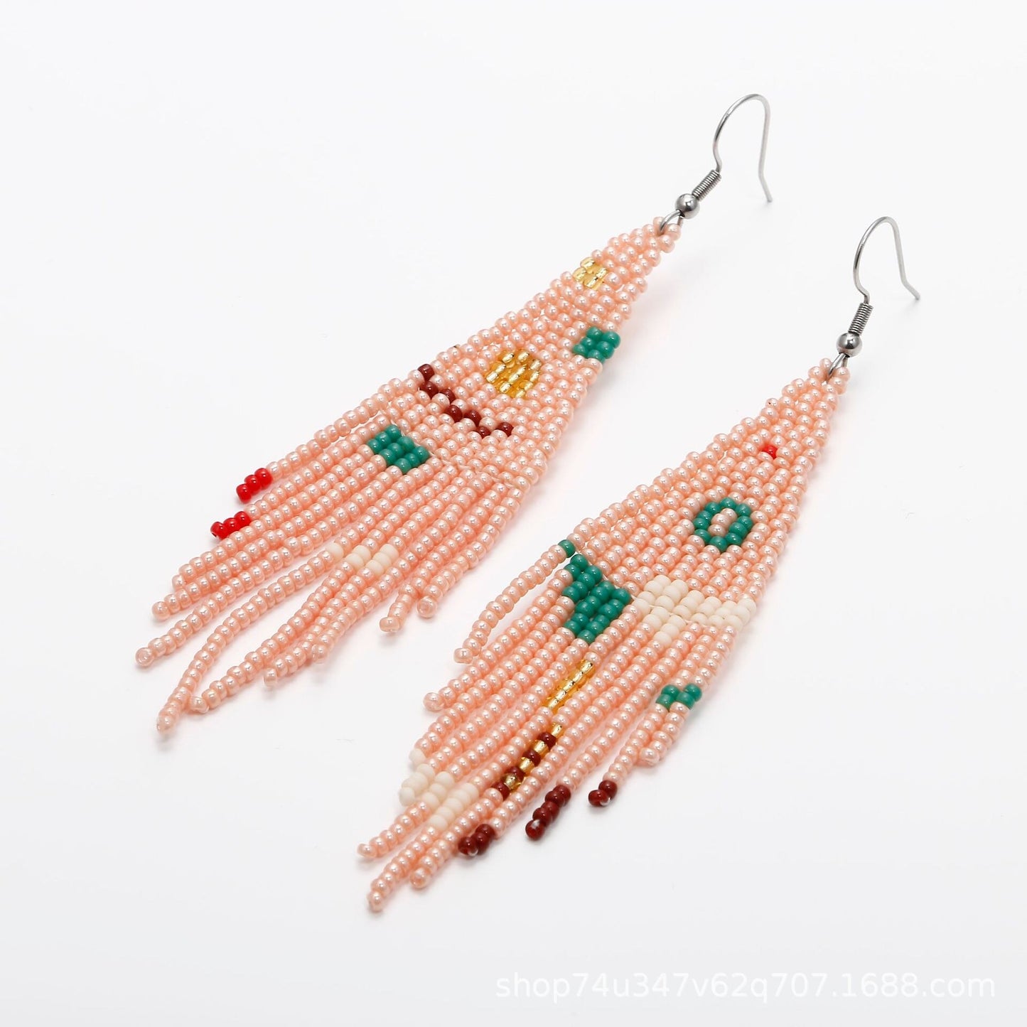 LIMAX Bohemian Earrings 2022 Beads Long Earrings Ethnic Style Drop Earings Fashion Jewelry Bijoux Femme Statement Earrings
